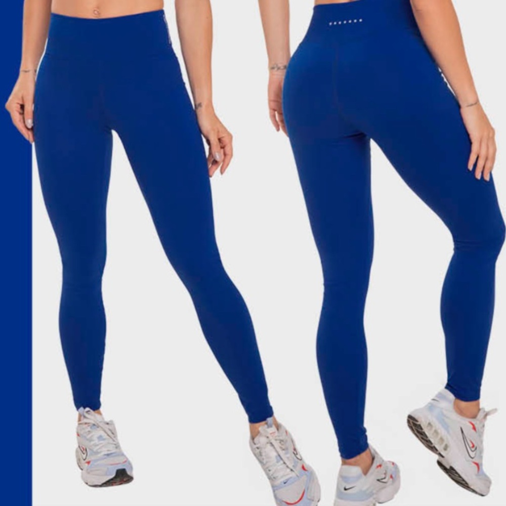 Babalú Women's Royal Blue High-Waisted Exercise Leggings NIP